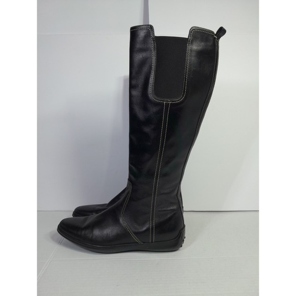 Tod's Shoes - Tod's High Riding Boot Black EU 38.5 / US 8.5 Women Side Zip